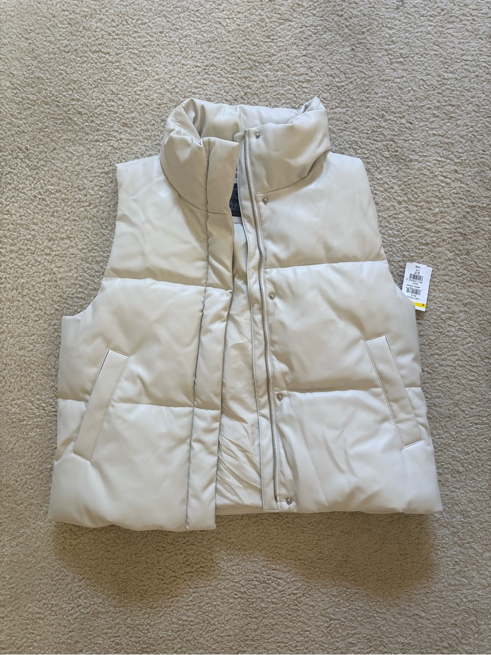 Levi's Cream Quilted Puffer Vest